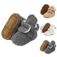 thumbnail image 1 of Juebong Infant Baby Boy Girl Cozy Fleece Bootie Newborn Stay On Slipper Winter Warm Soft Gripper Non-Slip Crib Shoes Dark Gray,0 Months, 1 of 5