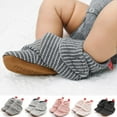 thumbnail image 1 of Juebong Infant Baby Cozy Booties Newborn Boy Girl Stay On Slipper Fall Winter Gripper Non-Slip Crib Shoes Black,13, 1 of 7