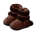thumbnail image 1 of Juebong Kids Girls Boys Winter Warm Boots Suede Lightweight Faux Fur Lined Mid Calf Snow Boots for Toddler/Little Kid Coffee Boots 11.5 US Infant, 1 of 4
