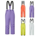 thumbnail image 1 of Juebong Kids Snow Bib Overalls Boys Girls Unisex Classic Insulated Ski Pants Winter Outdoor Thick Adjustable Strap Snowsuit Purple,8 Years, 1 of 6