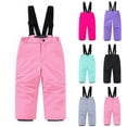 thumbnail image 1 of Juebong Kids Snow Bibs Boys Girls Waterproof Windproof Snow Pants Warm Insulated Skiing Snowboard Overalls Winter Snowsuits Pink,6-7Years, 1 of 3