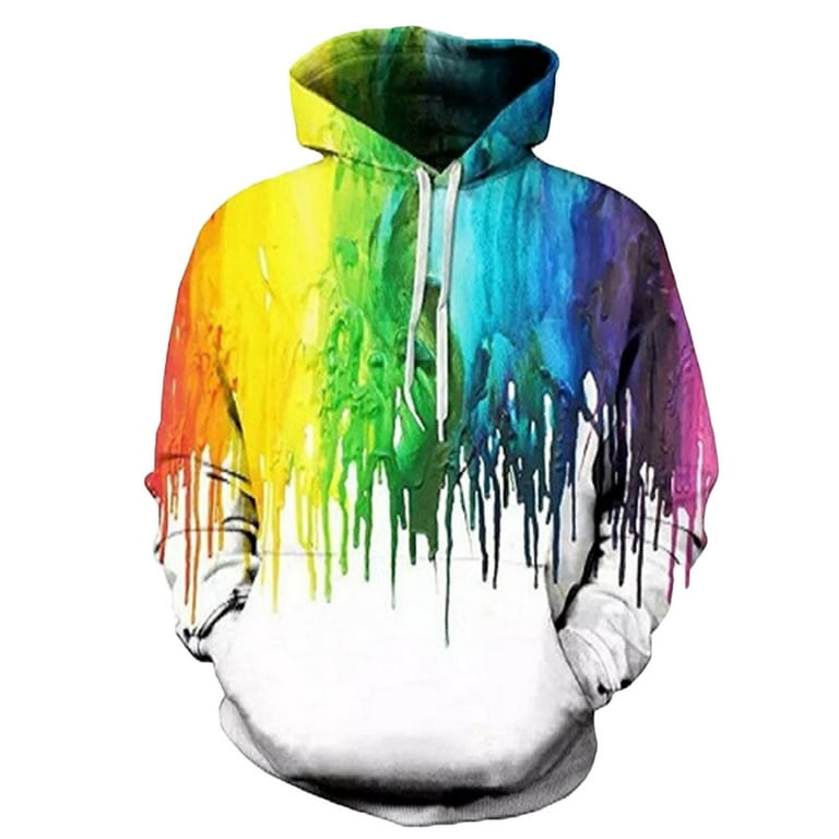Color drip hoodie sale