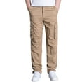 thumbnail image 1 of Juebong Men's Outdoor Cargo Pants Plus Size Big and Tall Athletic Pants Casual Workout Jogging Sweatpants with Multi Pocket , X-Large, Khaki, 1 of 5