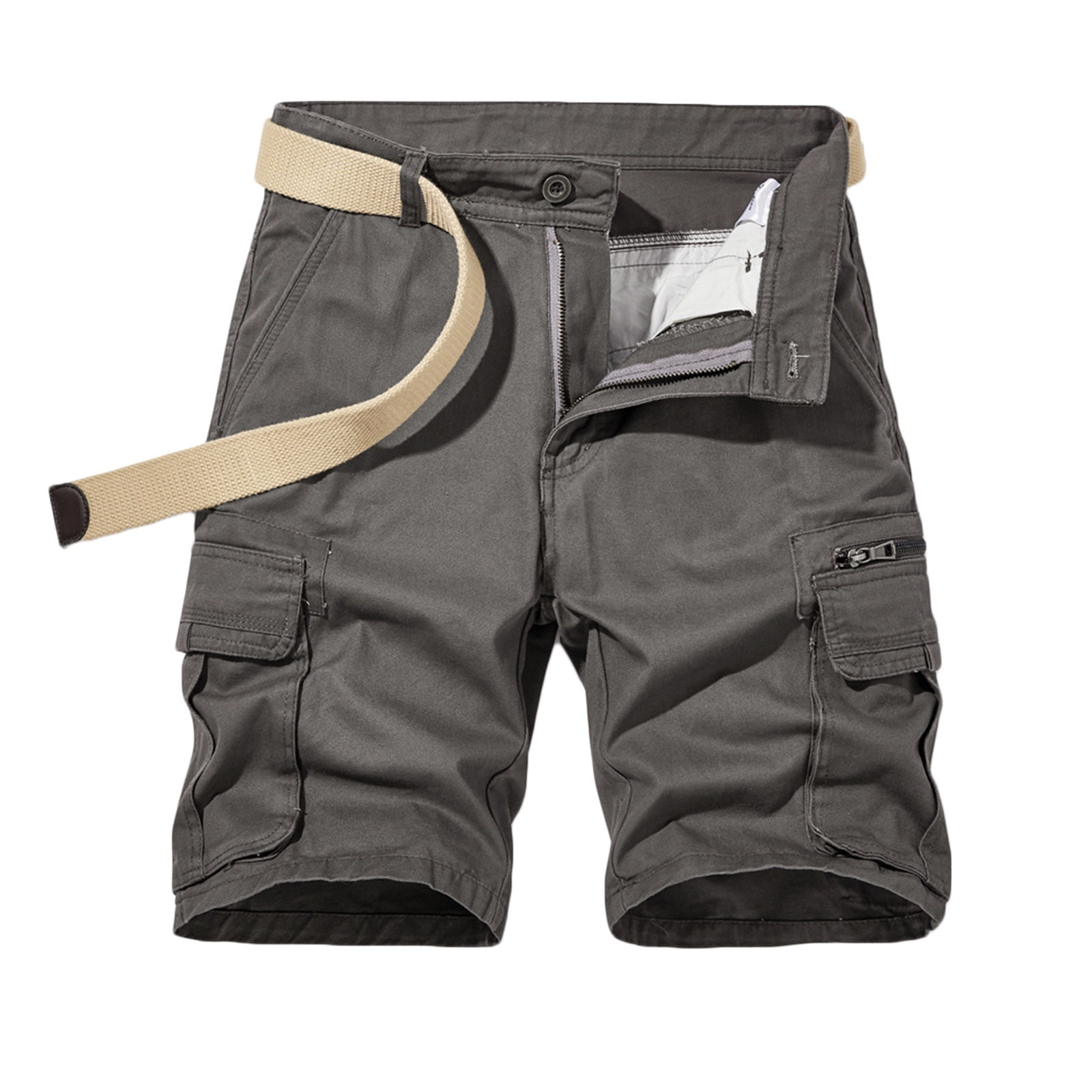 Mens cargo shorts hotsell with zip pockets