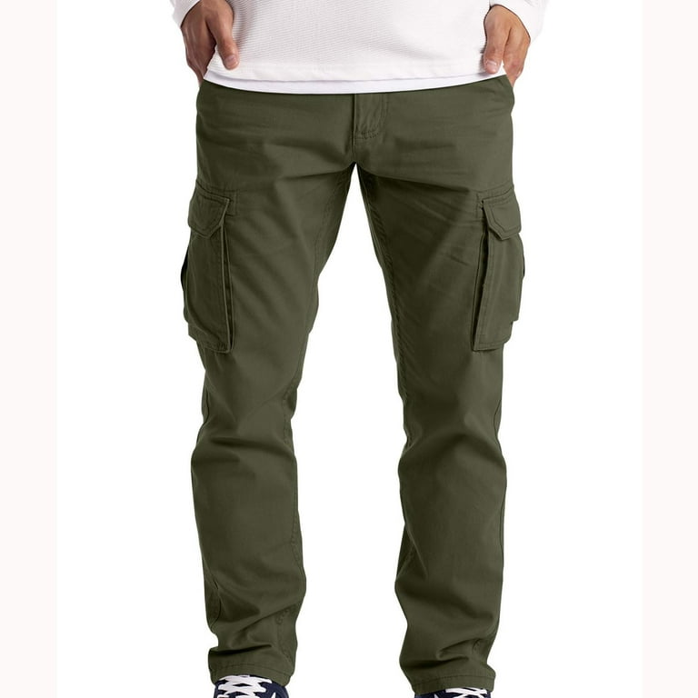Men's Cargo Pants Jogger, Cotton Military Cargo Pants Work Combat Trousers  Outdoor Hiking Sport Pants 