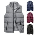 thumbnail image 1 of Juebong Mens Puffer Vest Quilted Outerwear Winter Warm Down Puffy Sleeveless Vests Trendy Lightweight Casual Padded Jacket Red,M, 1 of 6