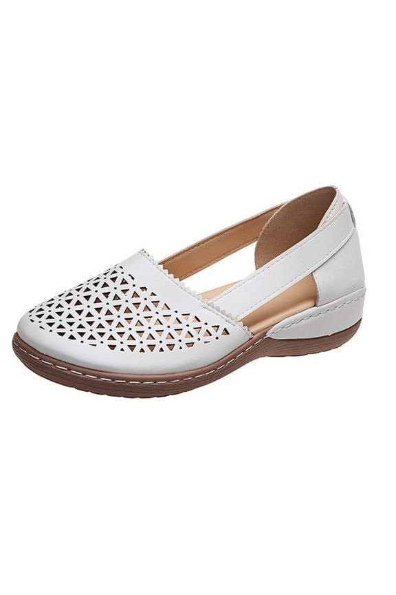 Orthopedic Sandals for Women,Women Walking Slippers with Arch Support Flat Sandals Summer Dressy Closed-Toe Leather Sandal Platform Beach Casual Slip on Sandals Beach Dress Comfortable