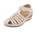 thumbnail image 1 of Juebong Orthopedic Sandals for Women,Women Walking Slippers with Arch Support Flat Sandals Summer Dressy Closed-Toe Leather Sandal Platform Beach Casual Slip on Sandals Beach Dress Comfortable, 1 of 4