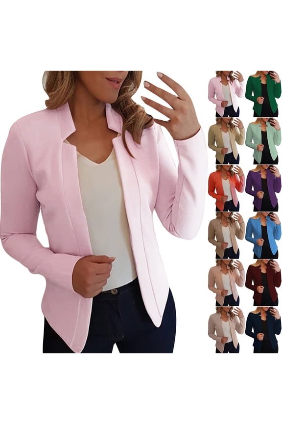Oversized Blazers for Women Business Casual Fall Fashion Blazer Jacket Open Front Long Sleeve Work Office Suit Jackets Mint Green,XXXL