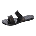 thumbnail image 1 of Juebong Sandals clearance 2024 Slide Sandals Women Girls Dressy Low Wedge Sandal Summer Beach Cute Slip on Slippers Boho Glitter Open Toe Flat Sandals, 1 of 5