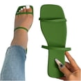 thumbnail image 1 of Juebong Sandals clearance Boho Slide Sandals for Women Girls Dressy Low Wedge Sandal Casual Open Toe Flat Sandals Summer Beach Slip on Sandals Platform Sandals, 1 of 4
