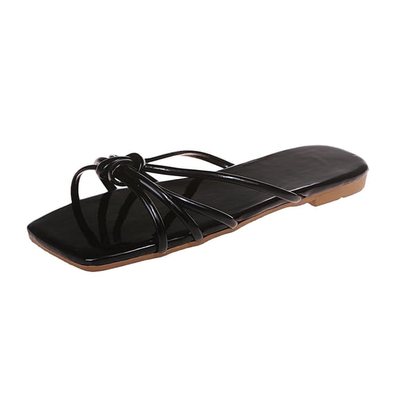 Juebong Sandals clearance Boho Slide Sandals for Women Girls Dressy Low Wedge Sandal Casual Open Toe Flat Sandals Summer Beach Slip on Sandals Platform Sandals