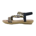 thumbnail image 1 of Juebong Sandals clearance Flat Sandals for Women Dressy Summer Cute Gladiator Slip on Sandal Comfortable Orthopedic T-strap Sandals Ladies Casual Ankle Elastic Bohemian Beach Shoes, 1 of 5