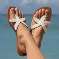 thumbnail image 1 of Flip Flops for Women Girls Thong Slide Sandals - Summer Dressy Bohemian Travel Flat Sandals Cute Low Wedge Summer Open Toe Sandal Shoes, 1 of 4