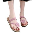 thumbnail image 1 of Juebong Sandals Flip Flops for Women Girls Thong Slide Sandals - Summer Dressy Bohemian Travel Flat Sandals Cute Low Wedge Summer Open Toe Sandal Shoes, 1 of 5