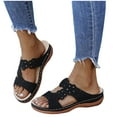 thumbnail image 1 of Juebong Sandals clearance Gladiator Sandals Women Dressy Summer 2024 Peep Toe Platform Sandals Shoes Beach Wedges Ladies Flip Flops Orthopedic Leather Sandals, 1 of 4