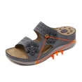 thumbnail image 1 of Juebong Sandals clearance Leather Sandals Women Dressy Summer 2024 Peep Toe Platform Sandals Shoes Beach Wedges Ladies Flip Flops Orthopedic Sandals, 1 of 5