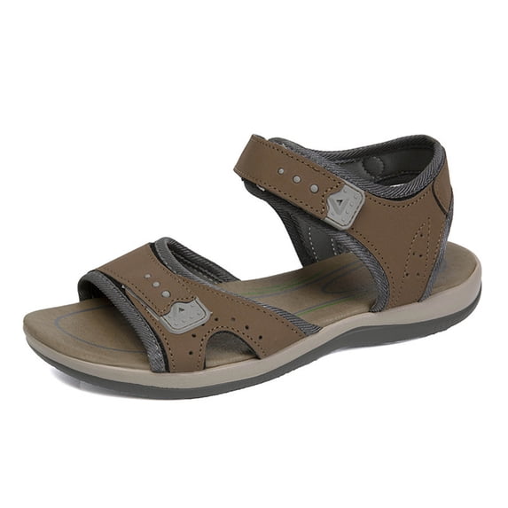 Juebong Sandals clearance Leather Sandals Women Dressy Summer 2024 Peep Toe Platform Sandals Shoes Beach Wedges Ladies Flip Flops Orthopedic Sandals