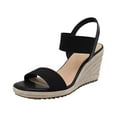 thumbnail image 1 of Juebong Sandals clearance Platform Sandals Womens Dressy 2024 Espadrilles Wedge Ladies Open Toe Ankle Strap Sandals Summer Casual Boho Shoes, 1 of 5