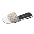 thumbnail image 1 of Juebong Sandals clearance Square Toe Women Flip Flops Crystal Jeweled Bling Sparkly Slippers Slip On Sandals Slides Casual Beach Shoes, 1 of 4