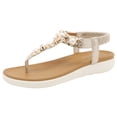 thumbnail image 1 of Juebong Sandals clearance Thong Sandals Women Girls Beach Dressy T-strap Slip On Flat Sandals Casual Wear Cute Gladiator Roman Fashion Flip Flop Shoes, 1 of 5