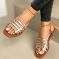 thumbnail image 1 of Women's Low Strappy Wedges Sandal Summer Girls Dressy Flat Sandals, Casual Fisherman Sandal with Open Toe Gladiator Sandals, 1 of 4