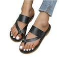 thumbnail image 1 of Juebong Sandals clearance Women's Slide Flat Sandals Dresssy - Casual Toe Ring Slide Sandal -Cute Slip On Flip Flop Thong Sandals - Spring Summer Shoes, 1 of 5