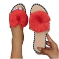 thumbnail image 1 of Juebong Sandals clearance Women's Slide Sandals Open Toe Slip-on Beach Breathable Flat Sandals Casual Slippers Sandals Summer Cute Dressy Beach Slip on Sandals Platform Sandals, 1 of 5
