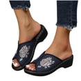 thumbnail image 1 of Juebong Sandals clearance Womens Orthotic Slides Ladies Lightweight Athletic Sandals Slip On Thick Cushion Slippers Sandals With Comfortable Plantar Fasciitis Arch Support, 1 of 5