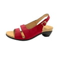 thumbnail image 1 of Juebong Summer Womens Shoes Fish Mouth Medium Chunky Block Heel Metal Buckle Women's Sandals,Red Size 5.5, 1 of 4
