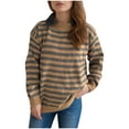 thumbnail image 1 of Juebong Sweater Tops for Women Casual Solid Round Neck Long Sleeve Sweaters Autumn Winter Warm Soft Pullover Blouse Sweatshirts for Teen Girls, 1 of 7