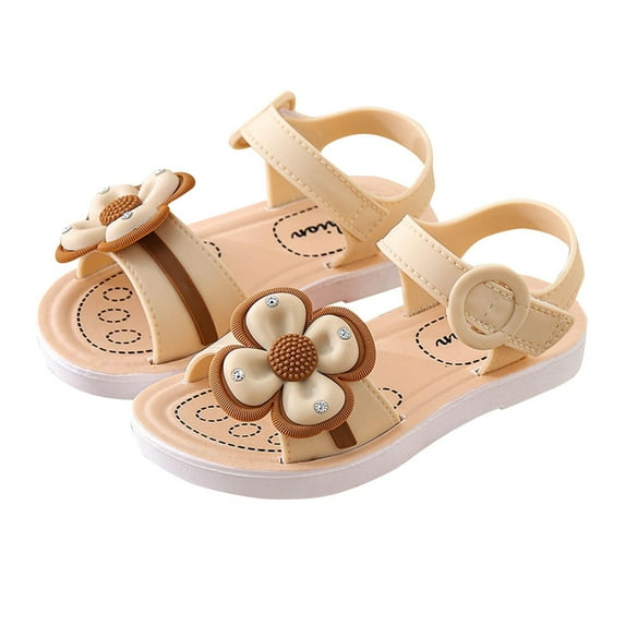 Juebong Toddler Baby Girls Bow Floral Open Toe Sandals Soft Sole Princess Shoes Sandals
