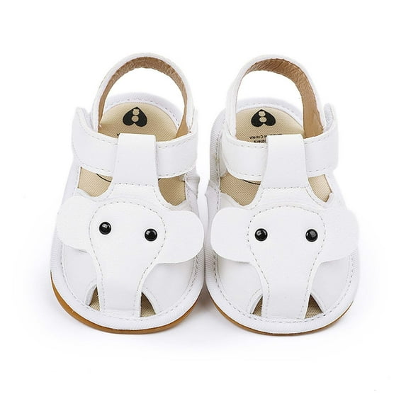 Juebong Toddler Baby Girls Boys Baby Shoes Soft Sole Non-slip Baby Toddler Shoes, White, 12-18 Months