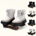 thumbnail image 1 of Juebong Toddler Boys Girls Snow Boots 7-14Y Winter Shoes Waterproof Non-slip Outdoor Warm Sport Shoes White,12-13Years, 1 of 4