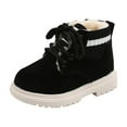thumbnail image 1 of Juebong Toddler Shoes Boys Girls Chelsea Boots Knitted Elasticated Fashion Laceing Non Slip Thicken Keep Warm Comfortable Boots,Black Size 3-3.5 Years, 1 of 6