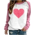 thumbnail image 1 of Juebong Valentines Day Sweatshirt Women Oversized Love Heart Shirt Pullover Valentine's Long Sleeve Tops, 1 of 4
