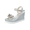 thumbnail image 1 of Women Sandals clearance for Juebong Wedge Sandals for Womens Dressy Open Toe Ankle Strap Wedge Platform Espadrille Sandal - Dressy Sandals Women - Strappy Casual Braided Heels Summer Bohemia, 1 of 5