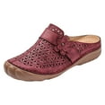 thumbnail image 1 of Juebong Women Dressy Comfy Platform Casual Shoes Summer Beach Travel Slipper Flip Flops,Red Size S, 1 of 4