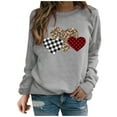 thumbnail image 1 of Juebong Women Valentines Day Pullover Sweatshirts Long Sleeve Love Heart Sweater Crewneck Casual Fall Tops T-Shirts, 1 of 3