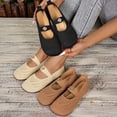 thumbnail image 1 of Juebong Women's Casual Slip On Shoes Breathable Mesh Flat Comfortable Walking Shoes Adjustable Straps Lightweight Loafers Beige,41, 1 of 8