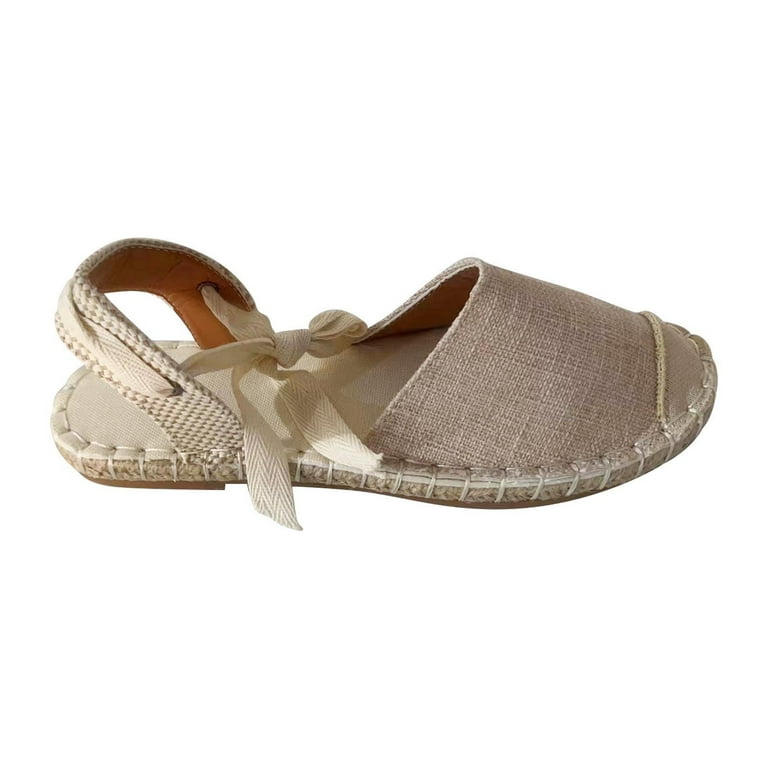 Ankle wrap espadrille flat sandals online