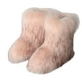 thumbnail image 1 of Juebong Women's Fashion Color Imitation Animal Boots Plus Cashmere Boots Snow Boots,Pink Size 7-7.5, 1 of 7