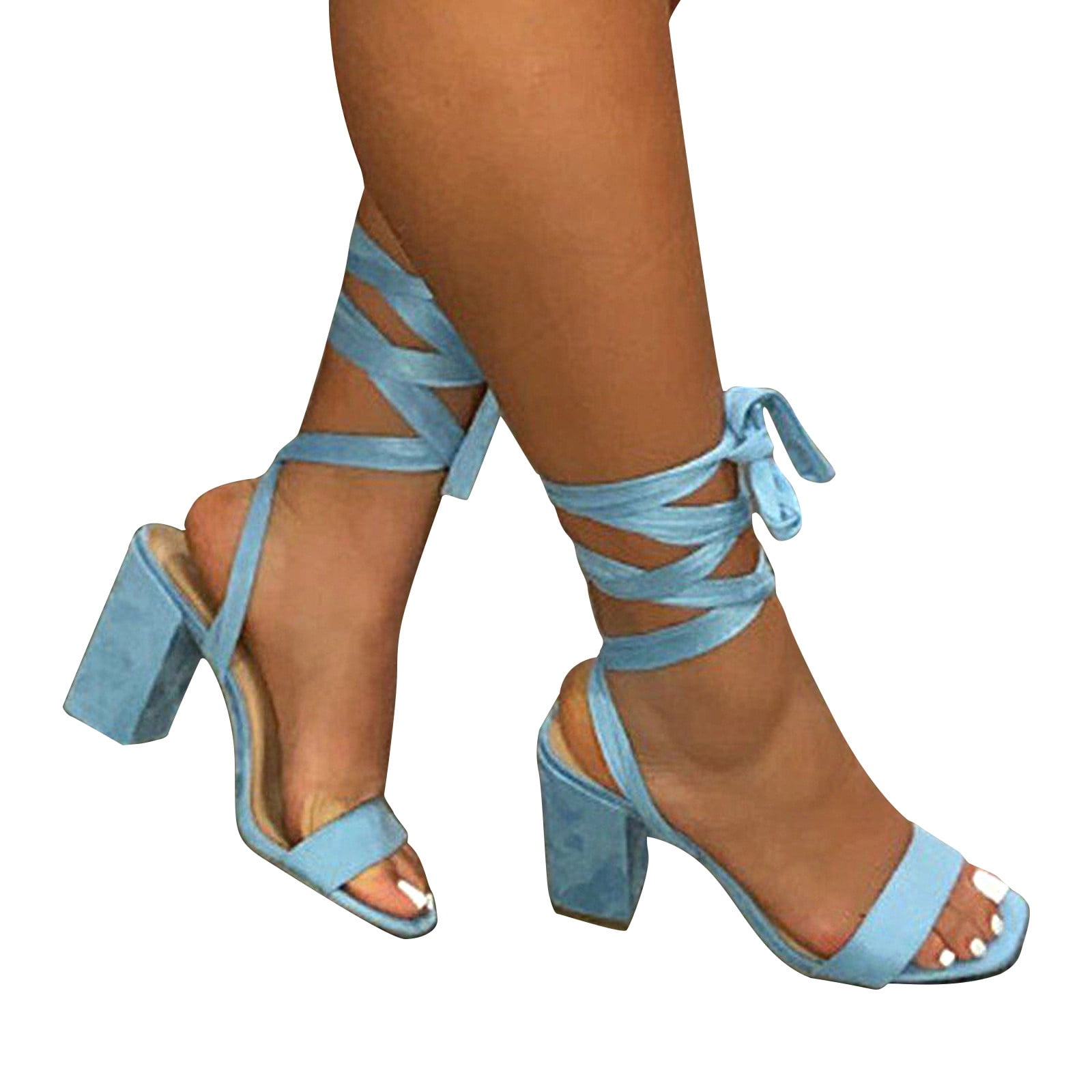 High Heel Elastic Crisscross Roman Sandals