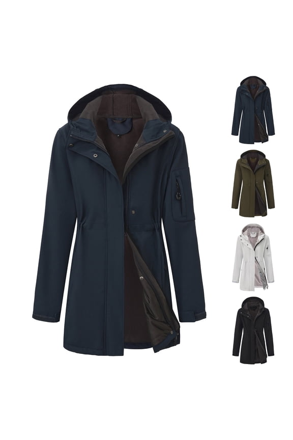 Women's Long Puffer Coat Winter Warm Thicken Fleece Lined Down Jackets Hooded Parka Heavyweight Waterproof Snow Jacket Army Green,M