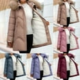 thumbnail image 1 of Juebong Women's Long Winter Puffer Coat Warm Thicken Fleece Lined Down Jacket Heavyweight Quilted Jackets Hooded Parka Outerwear Pink,XXXXXL, 1 of 7