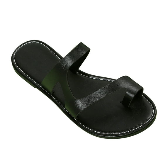 Juebong Women's Orthotic Split-Toe Flat Slide Strap Flat Sandals Casual Summer Open Toe Sandal Summer Vacation Essentials Arch Support Flip Flop Sandals for Women