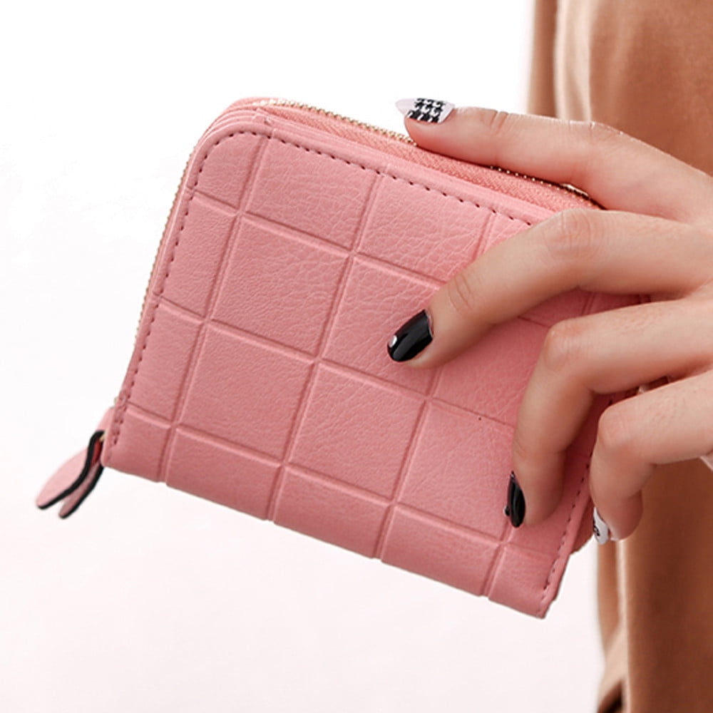 Juebong Women's Wallet Card Holder Wallets Nubuck Chess Small Zipper Wallet Coin Purse