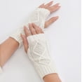 thumbnail image 1 of Juebong Women's Winter Fingerless Thermal Gloves, Knitted Gloves With Thumb Holes, 1 of 3