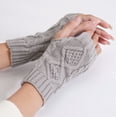 thumbnail image 1 of Juebong Women's Winter Fingerless Thermal Gloves, Knitted Gloves With Thumb Holes, 1 of 3