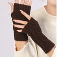 thumbnail image 1 of Juebong Women's Winter Fingerless Thermal Gloves, Knitted Gloves With Thumb Holes, 1 of 3